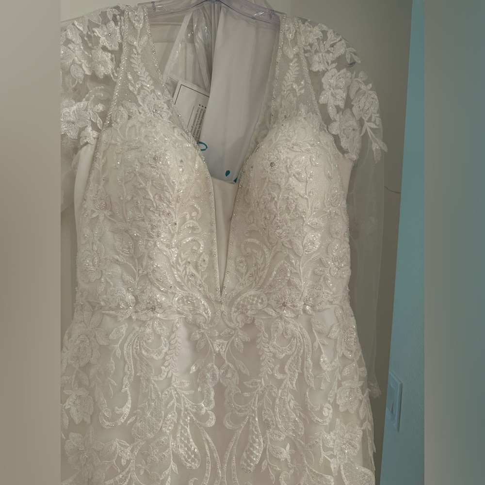Camille La Vie White Long Sleeve wedding Dress
